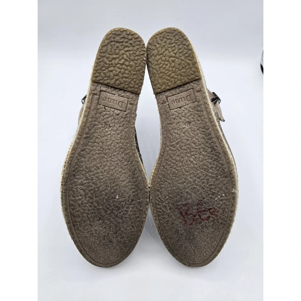 Dune London Karley‎ Shoes Womens 40 Silver Slingback Espadrille Wedge Heels